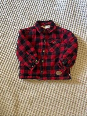 Bass Pro Shops Red and Black Plaid Kids Jacket